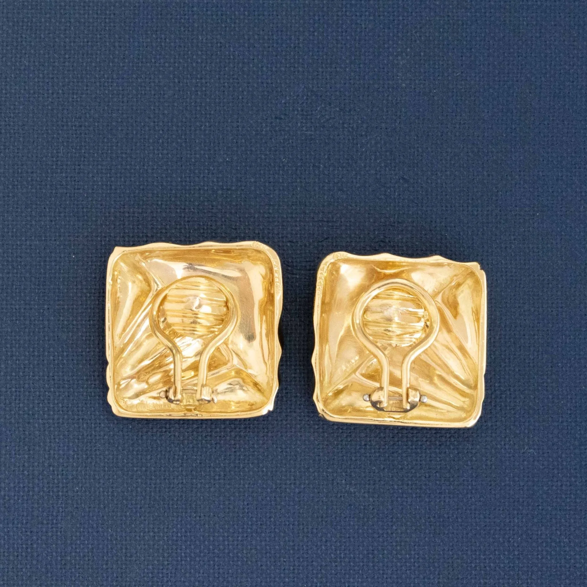 Retro Square Clip On Earrings by Cartier