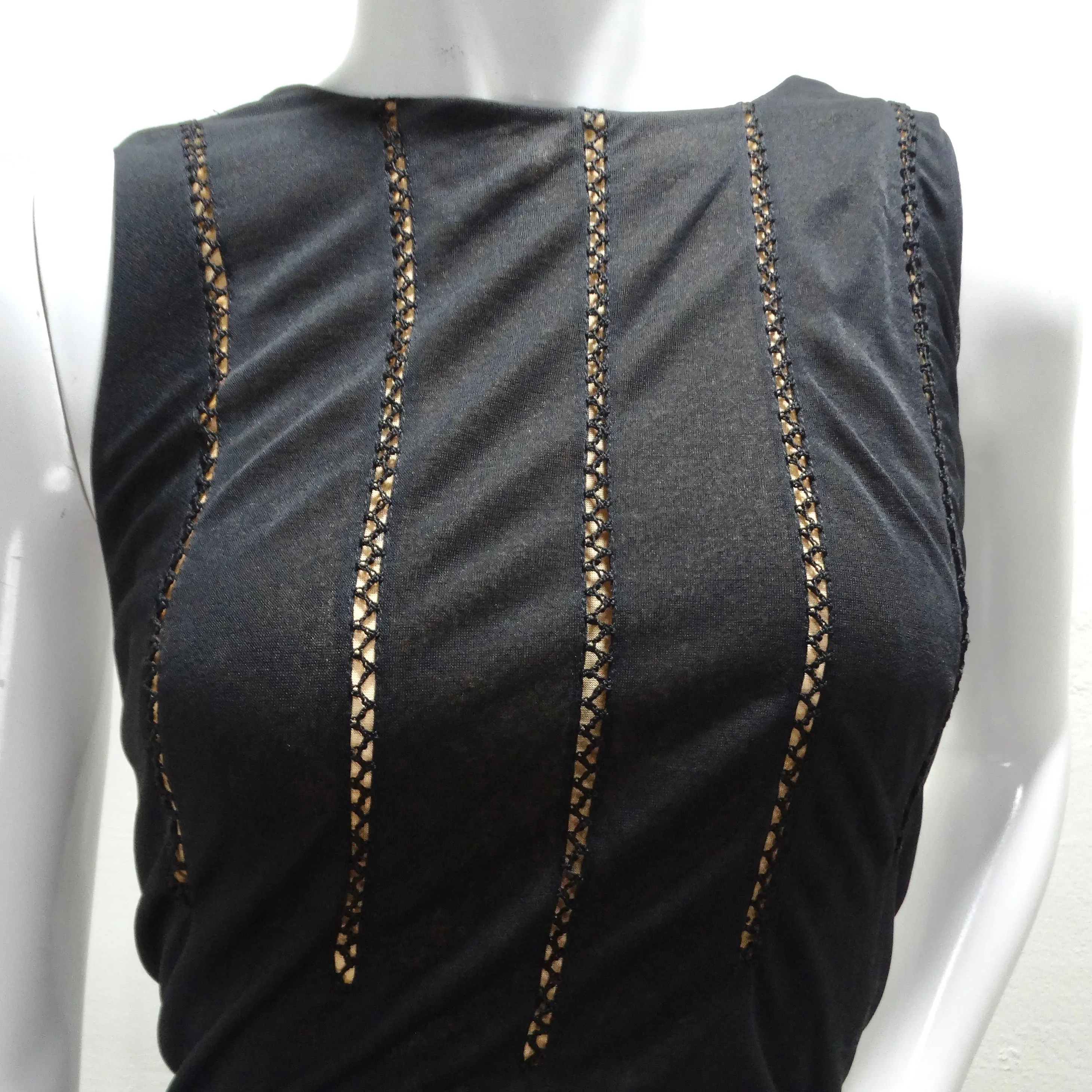 Richard Tyler Couture 1990s Black Evening Gown