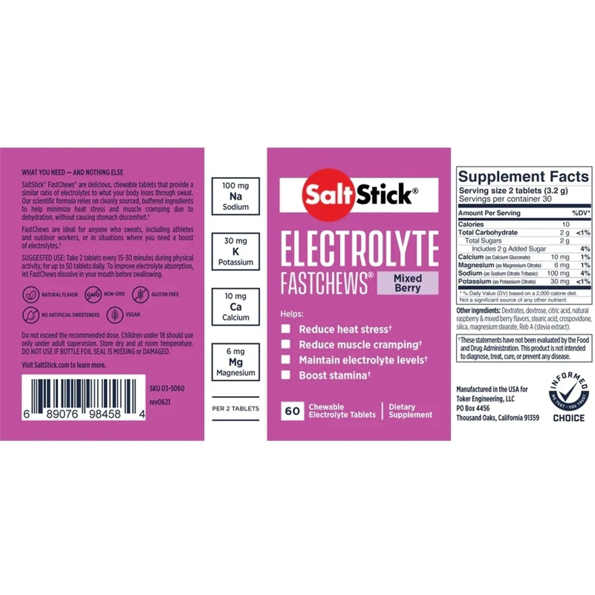 Saltstick FastChews Mixed Berry 10 Chews