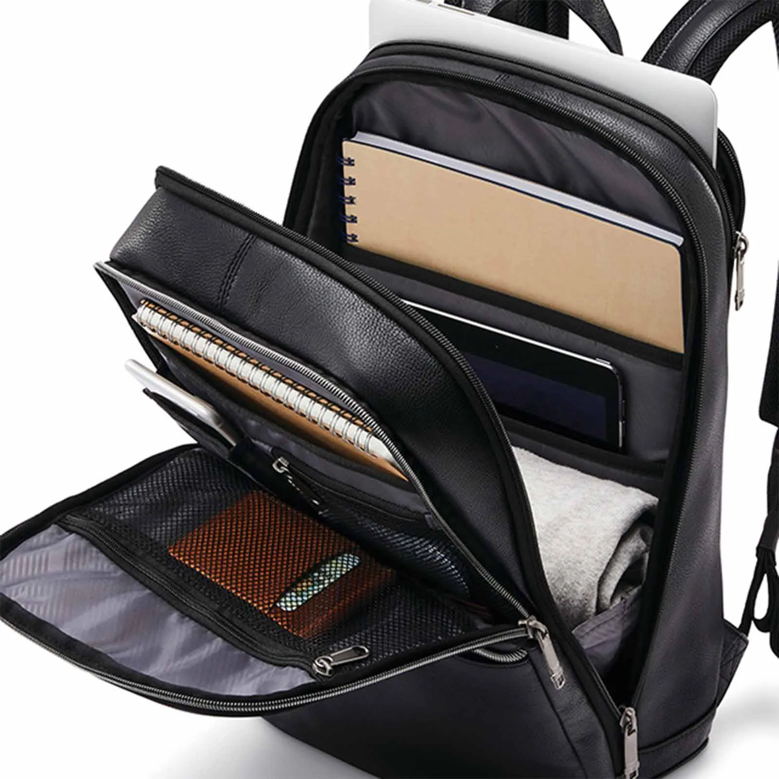 Samsonite Classic Leather 14.1 Inch Laptop Backpack Black