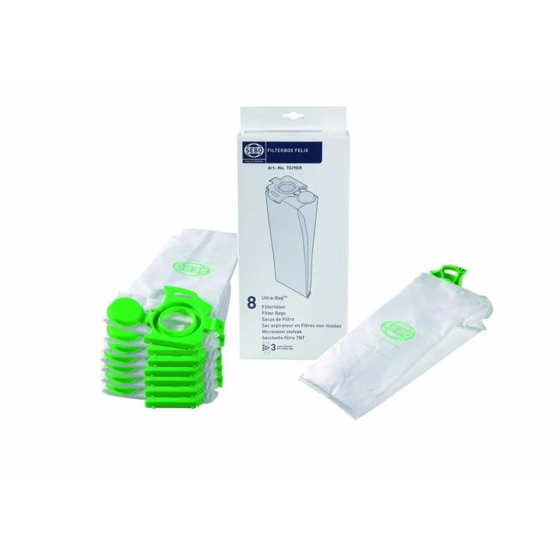 Sebo FELIX / DART Ultra Upright Vacuum Bags 8 Pack