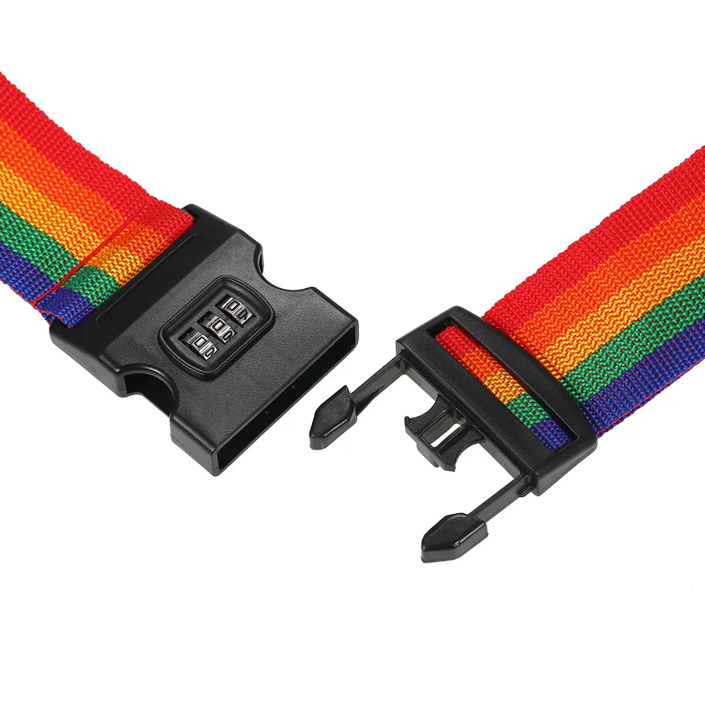 Set of 2 Travel Luggage Straps with 3 Dial Combo Lock