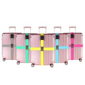 Set of 2 Travel Luggage Straps with 3 Dial Combo Lock