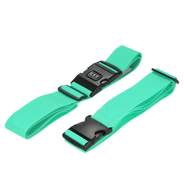 Set of 2 Travel Luggage Straps with 3 Dial Combo Lock