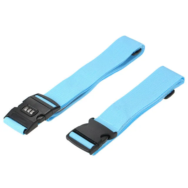 Set of 2 Travel Luggage Straps with 3 Dial Combo Lock