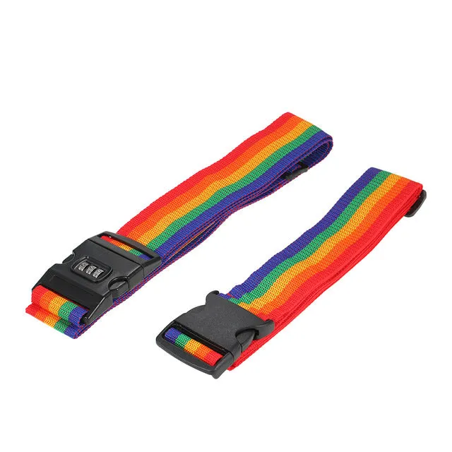 Set of 2 Travel Luggage Straps with 3 Dial Combo Lock