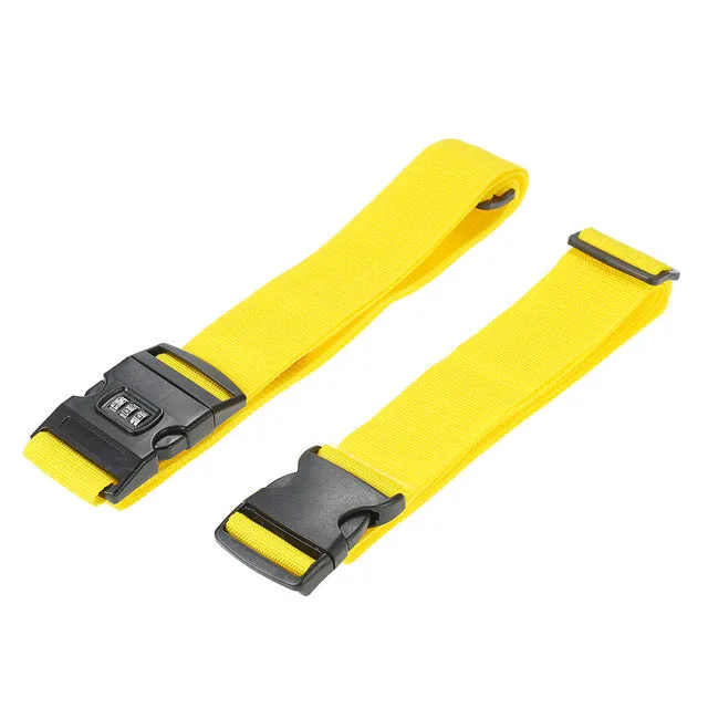 Set of 2 Travel Luggage Straps with 3 Dial Combo Lock