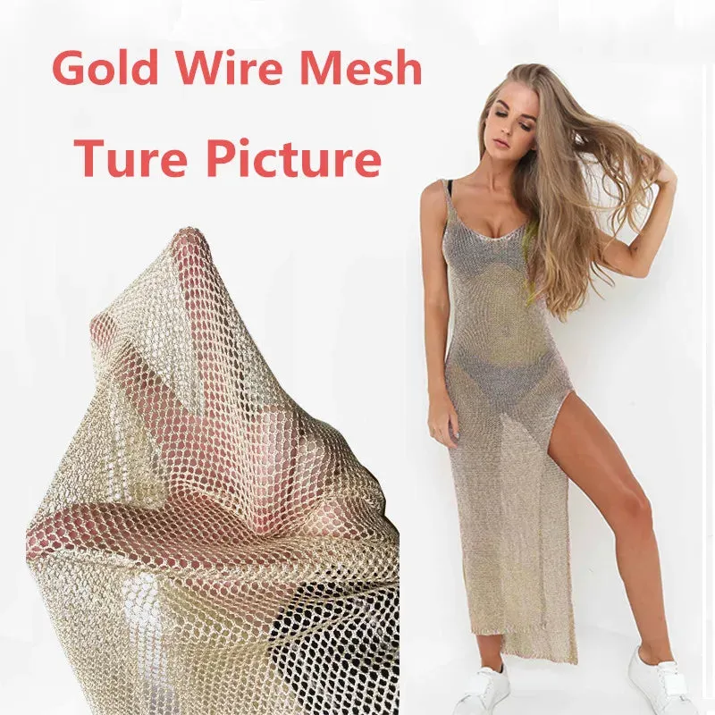 Sexy Mesh Beach Dress Cover Up Swimwear Sling Dress
