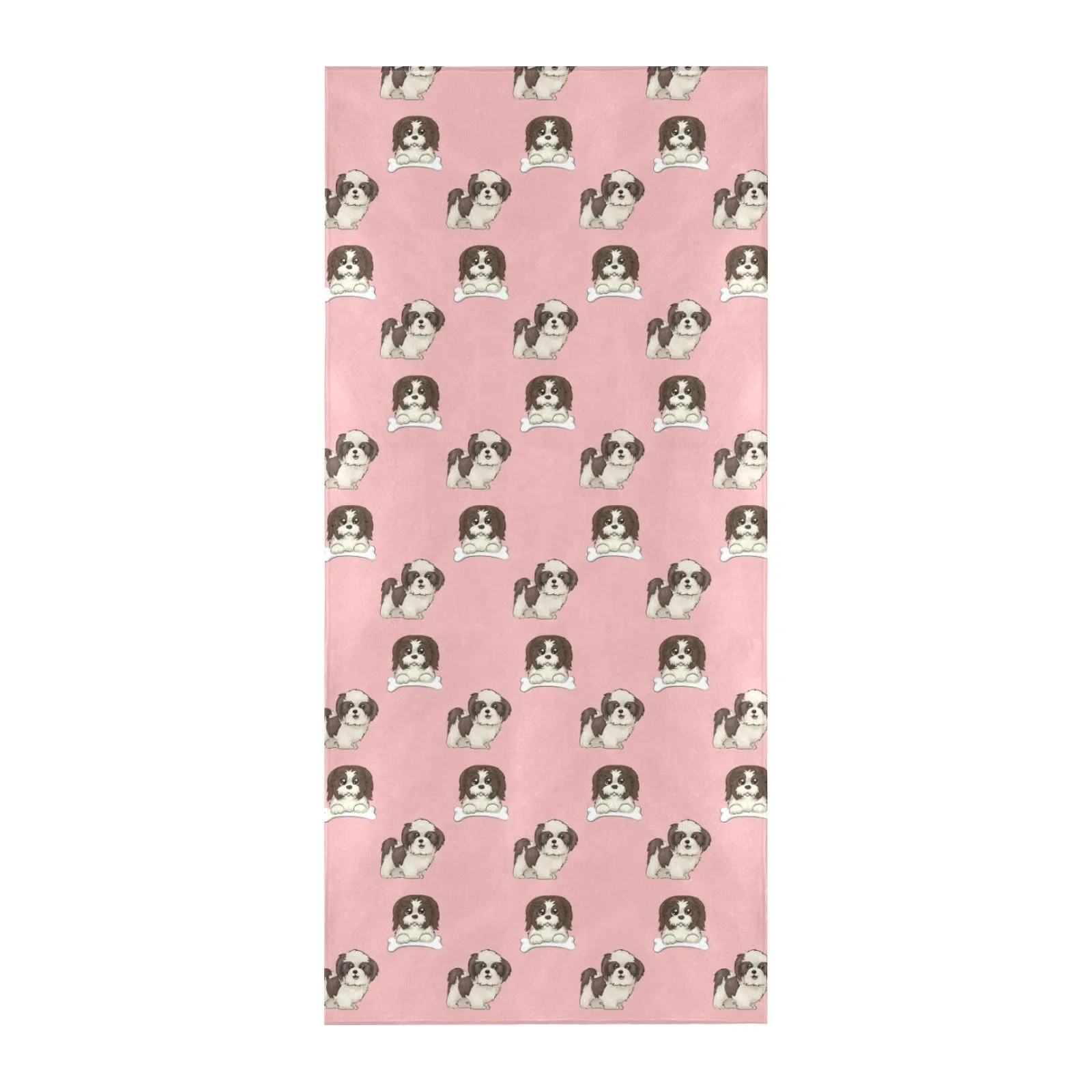 Shih Tzu Beach Towel - Pink