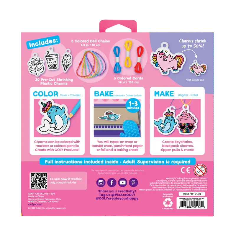 Shrink-Its!  DIY Art Kit - Cute Crew