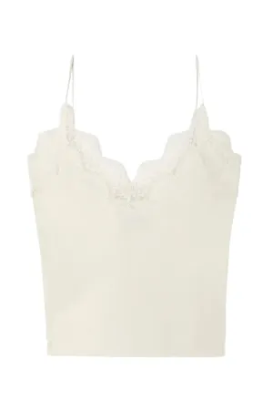 Silk Lace Camisole Top | Cream