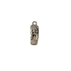 Silver Flower Flip flop Charm