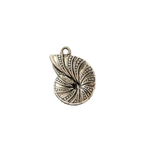 Silver Sea Snail Shell Charm Pendant