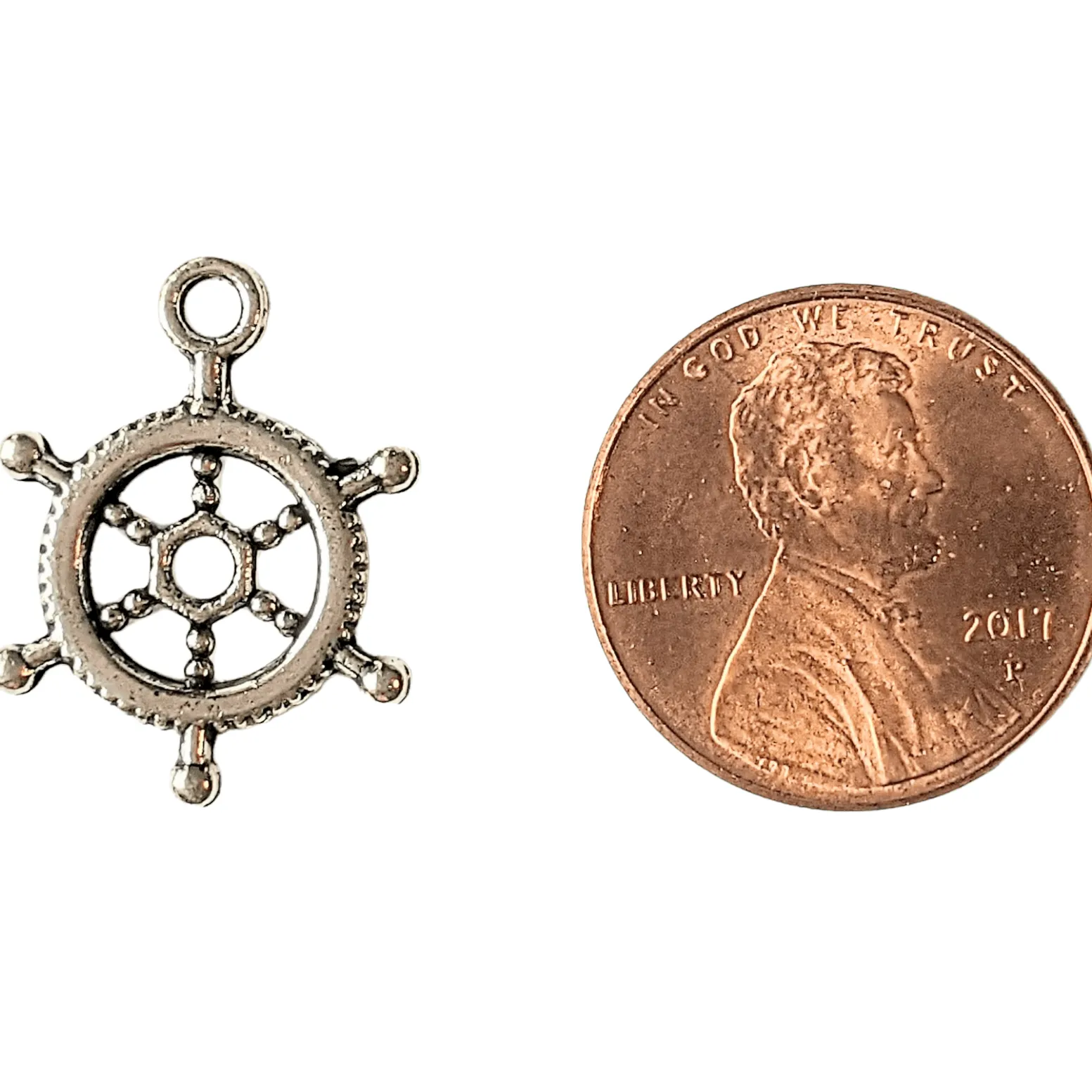 Silver Ship Steering Wheel Charm