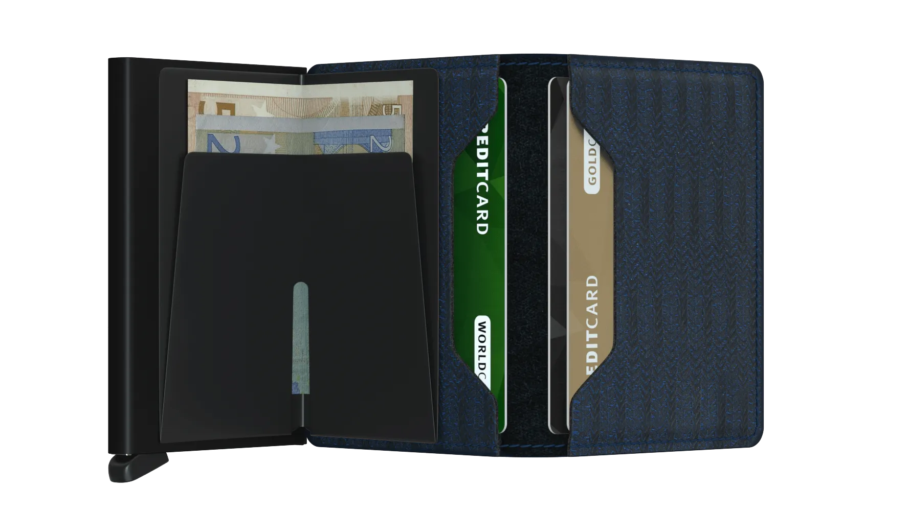 Slimwallet Dash Navy RFID Secure