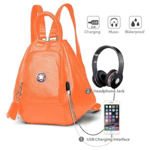 Smart Girl's Shoulder Bag (Orange)
