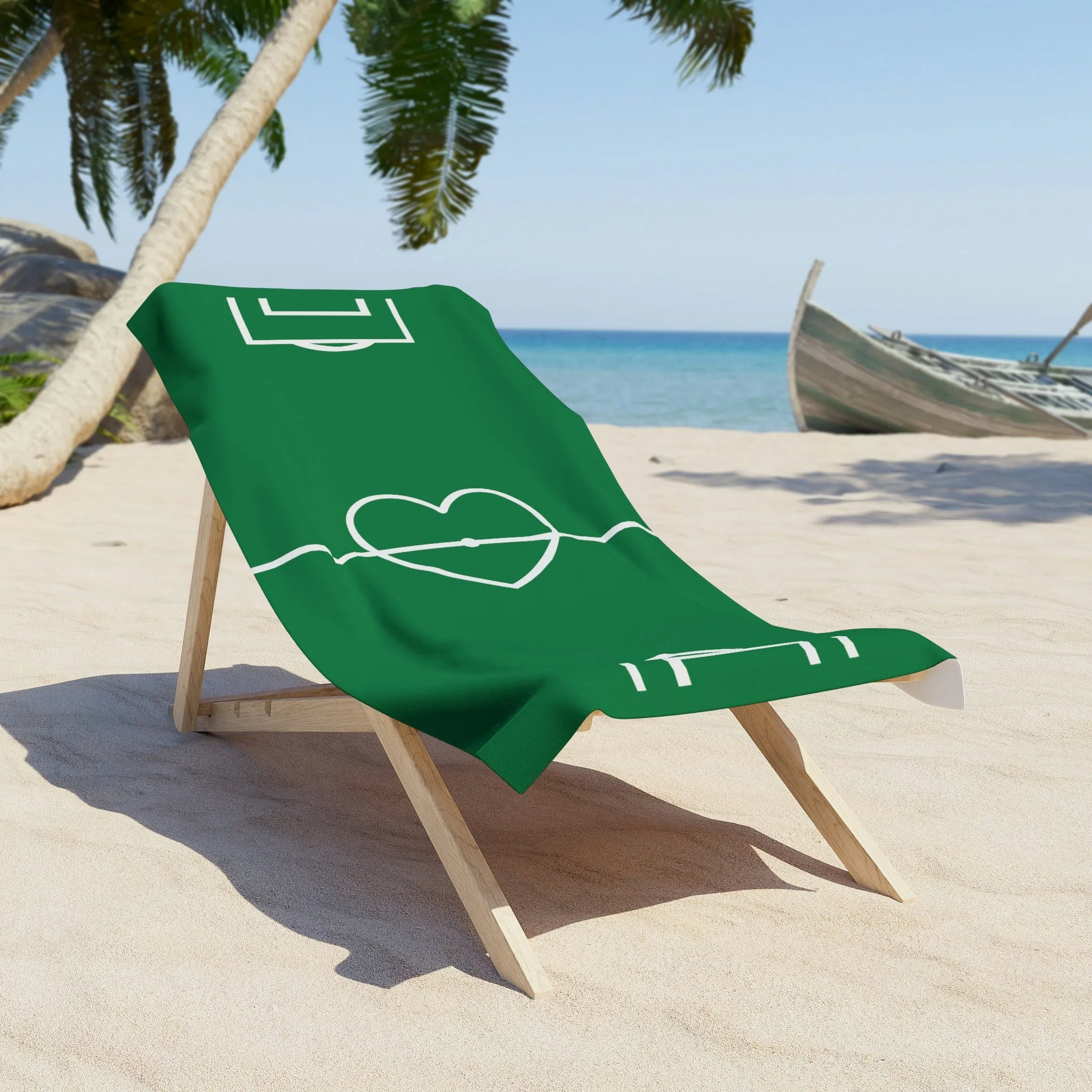 Soccer Field Beach Towel