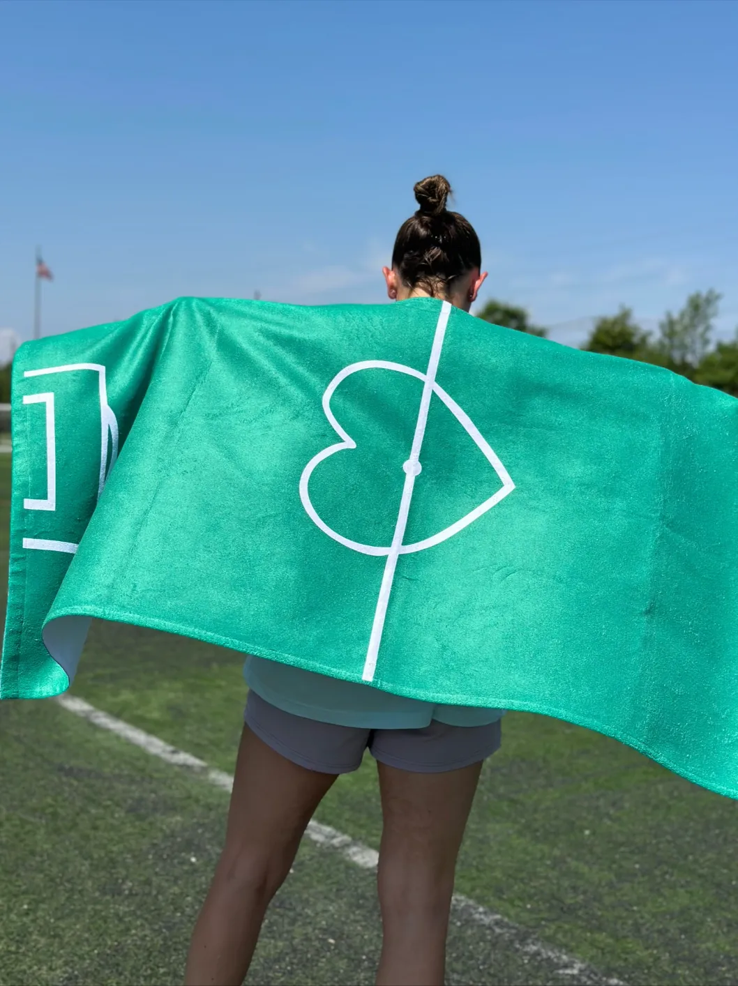 Soccer Field Beach Towel