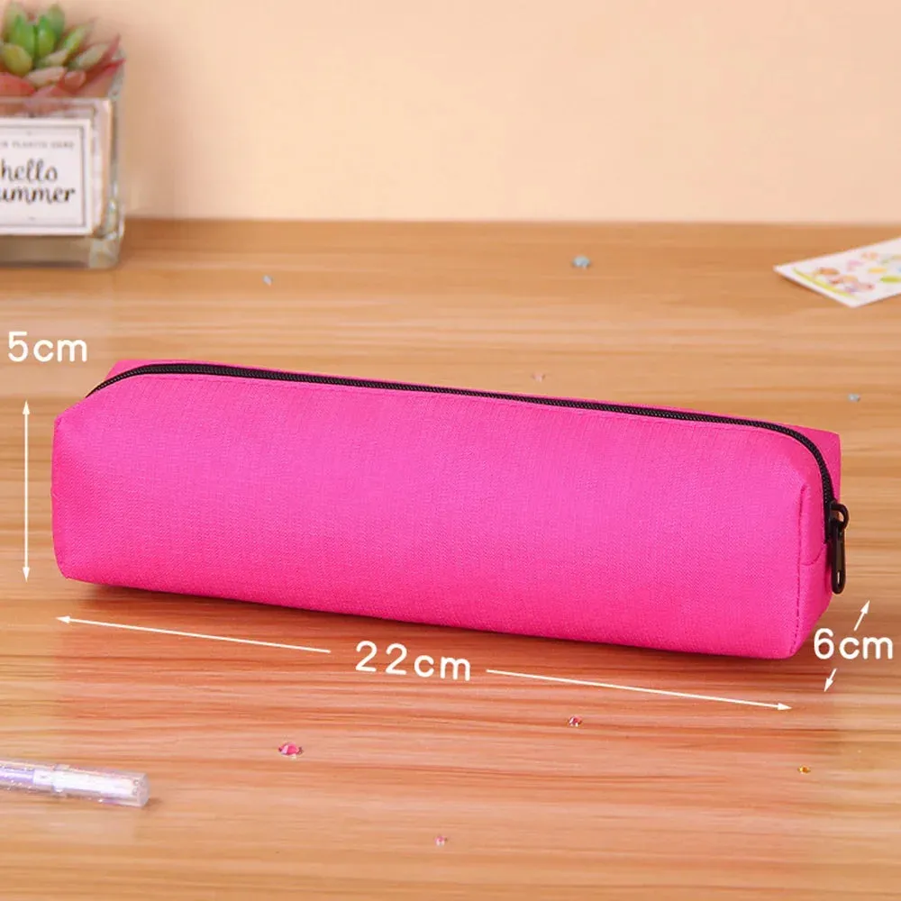 Solid Pencil Case: School Supplies Gift