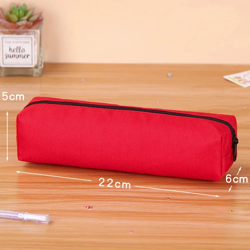 Solid Pencil Case: School Supplies Gift