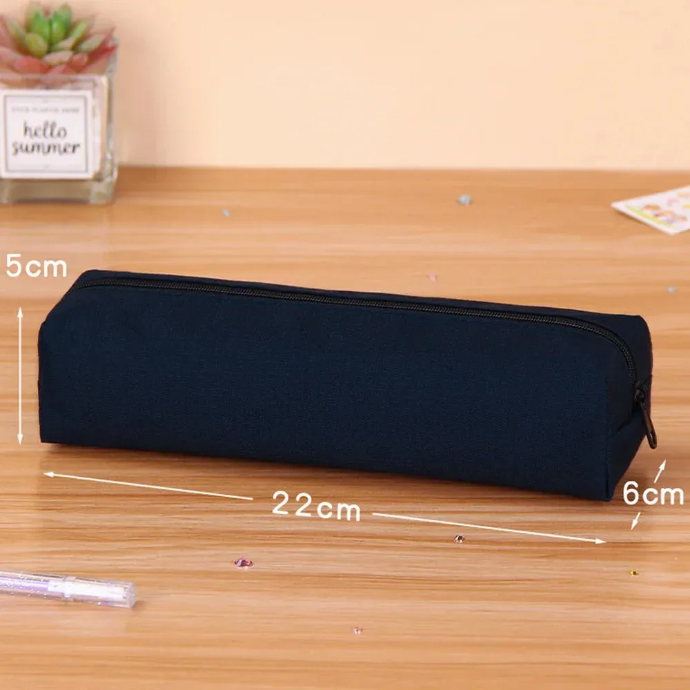 Solid Pencil Case: School Supplies Gift