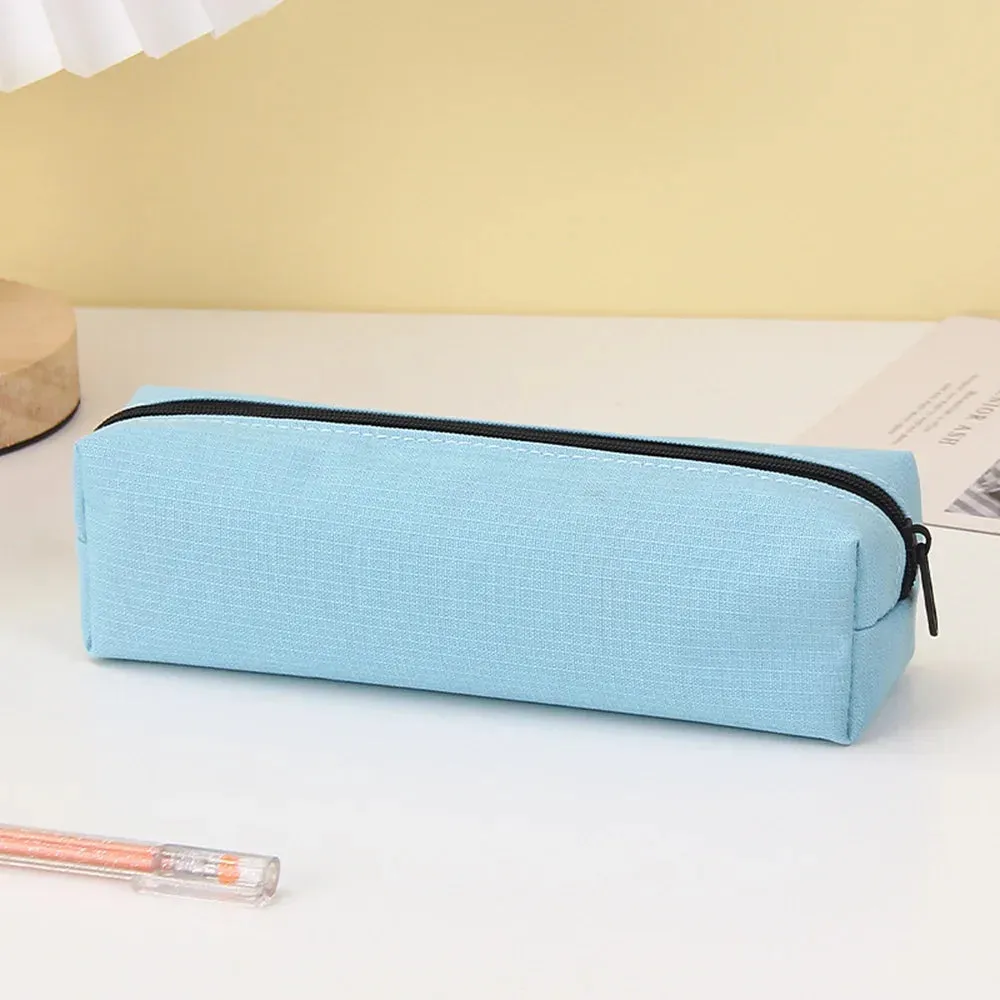 Solid Pencil Case: School Supplies Gift