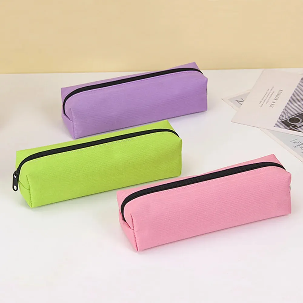 Solid Pencil Case: School Supplies Gift