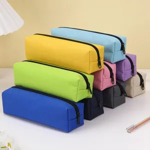 Solid Pencil Case: School Supplies Gift