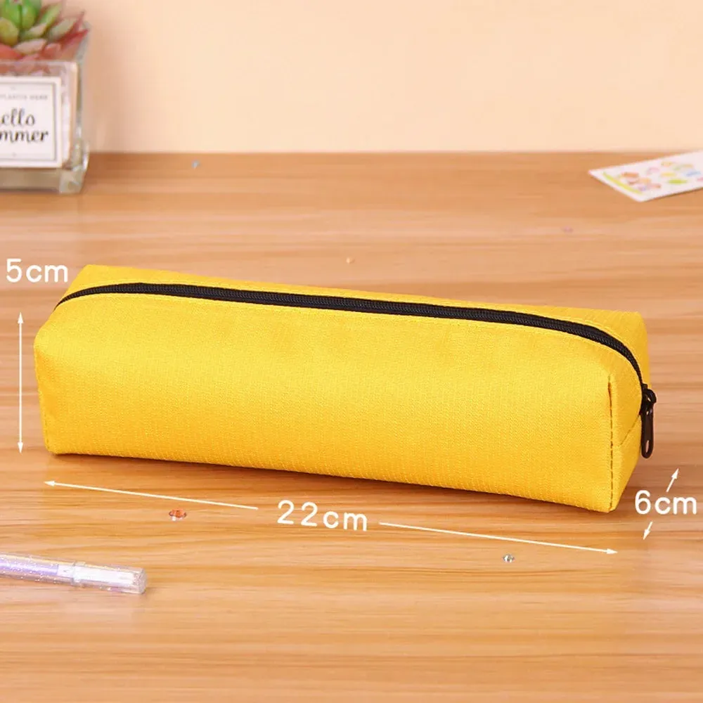 Solid Pencil Case: School Supplies Gift