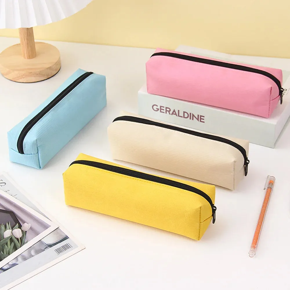 Solid Pencil Case: School Supplies Gift