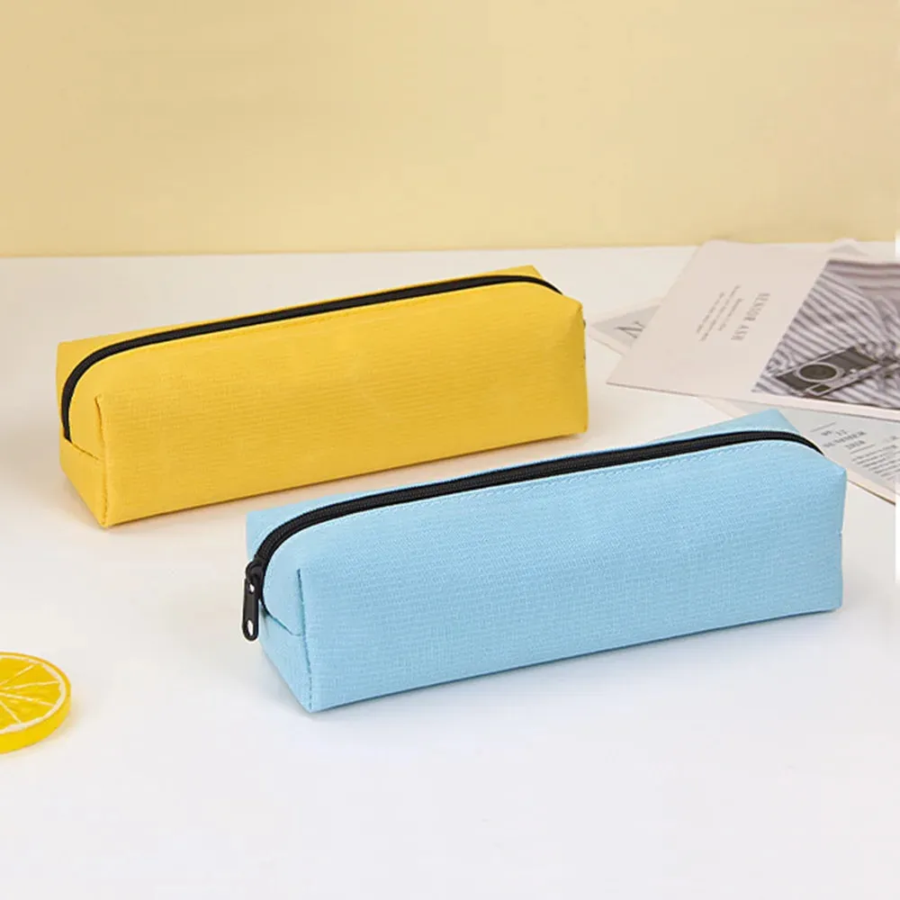 Solid Pencil Case: School Supplies Gift