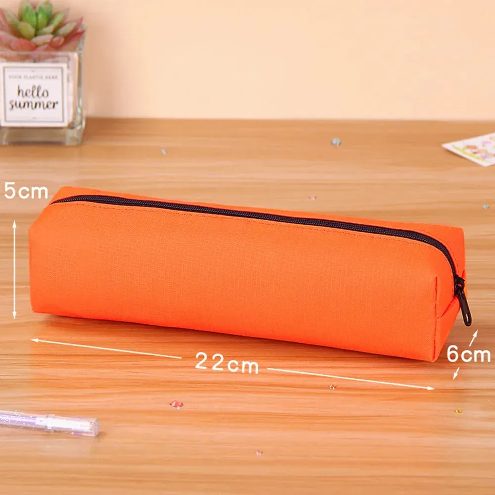 Solid Pencil Case: School Supplies Gift