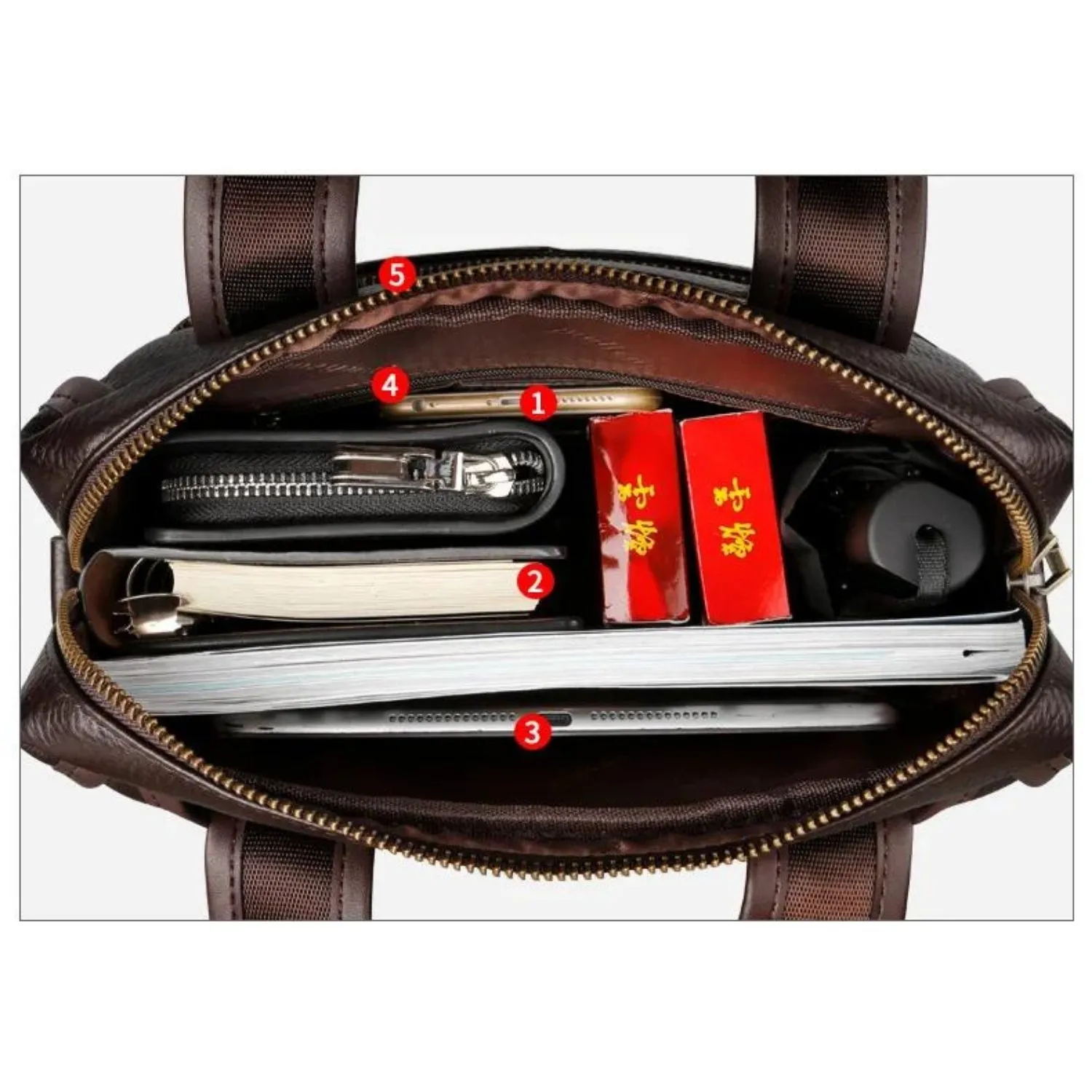 Sophisticated Vintage Leather Men’s Briefcase