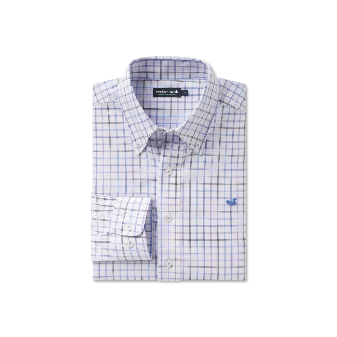 Southern Marsh Chateau Windowpane Dress Shirt