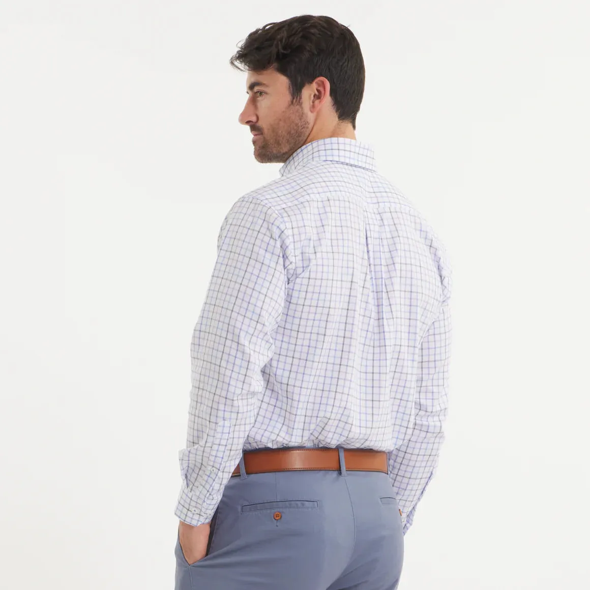 Southern Marsh Chateau Windowpane Dress Shirt
