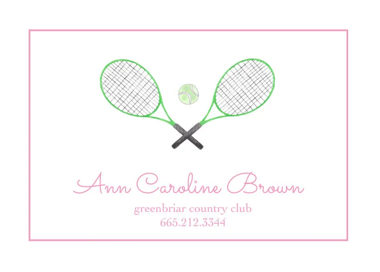 Tennis Luggage Tag - Pink