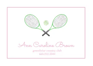 Tennis Luggage Tag - Pink