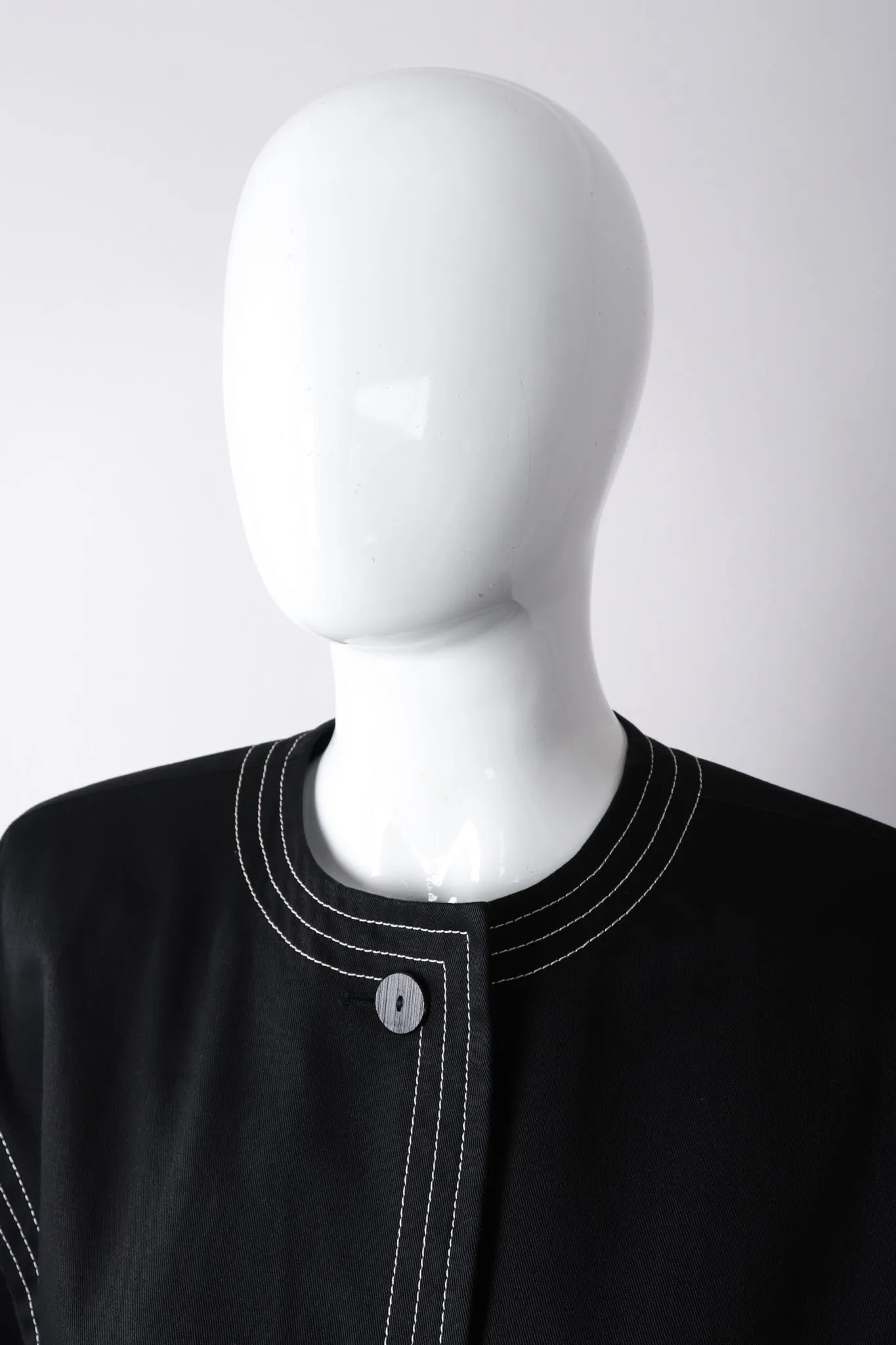 Topstitched Swing Coat