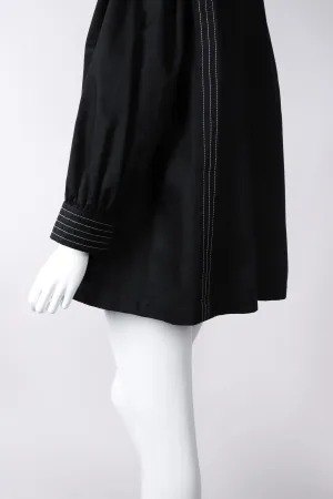 Topstitched Swing Coat