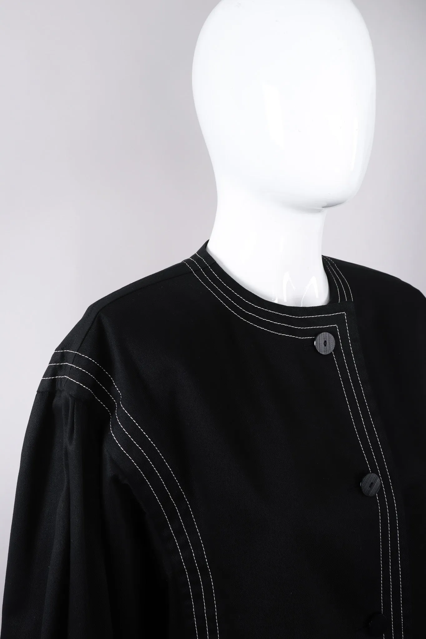 Topstitched Swing Coat