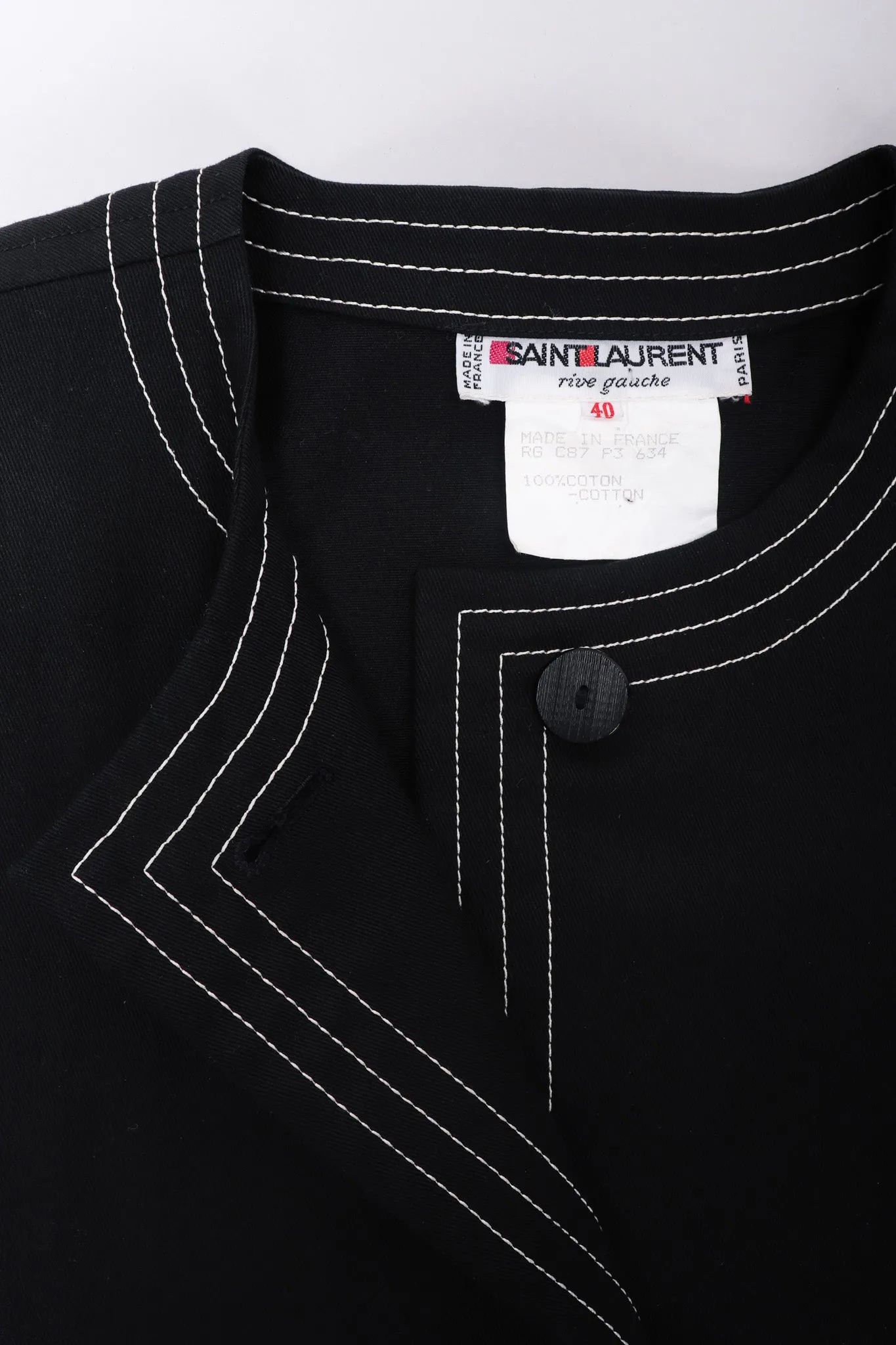 Topstitched Swing Coat