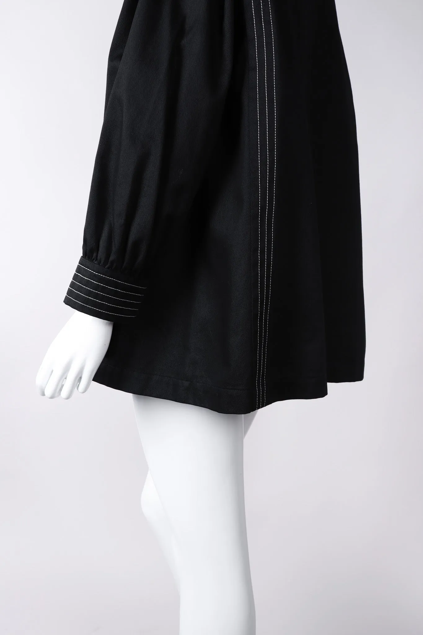 Topstitched Swing Coat