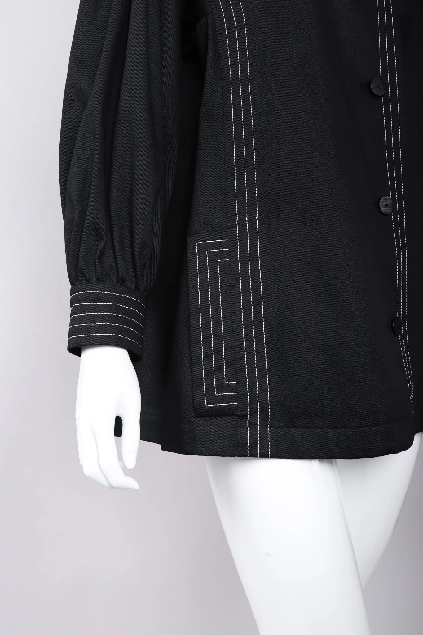 Topstitched Swing Coat