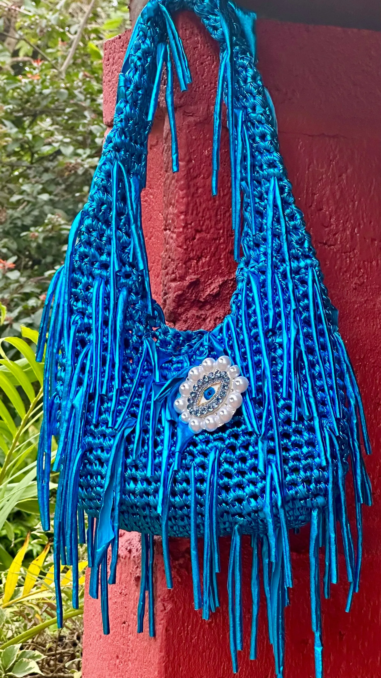 Turquesa crochet purse