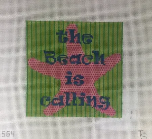 Two Sisters Needlepoint 563 Calling Saying
