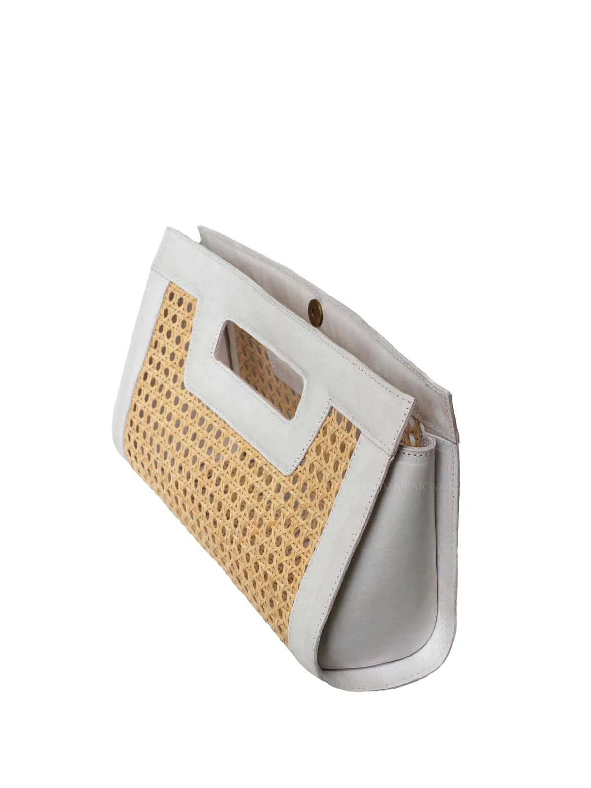 Venice Long Cane Leather Clutch ::RET
