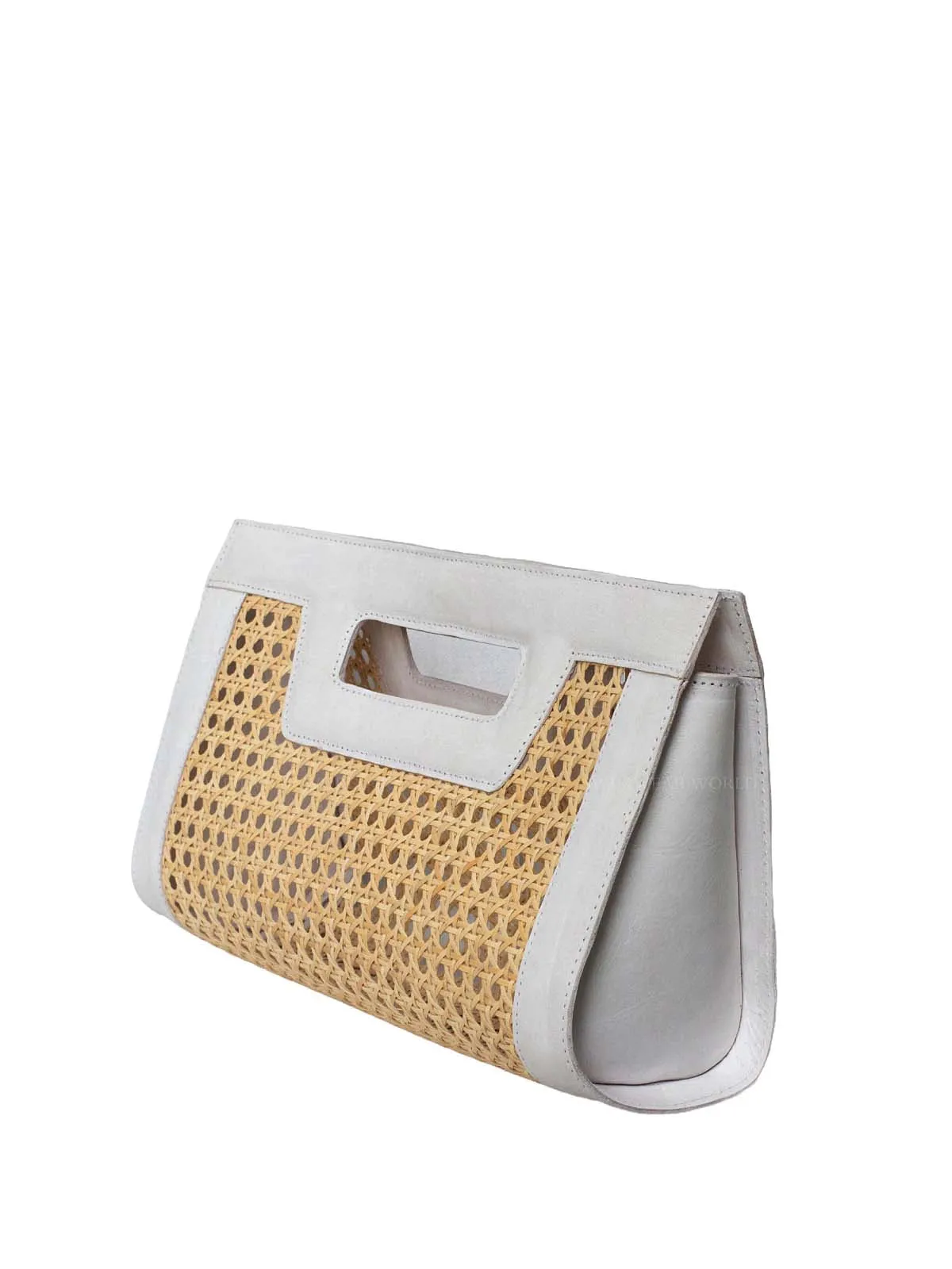 Venice Long Cane Leather Clutch ::RET