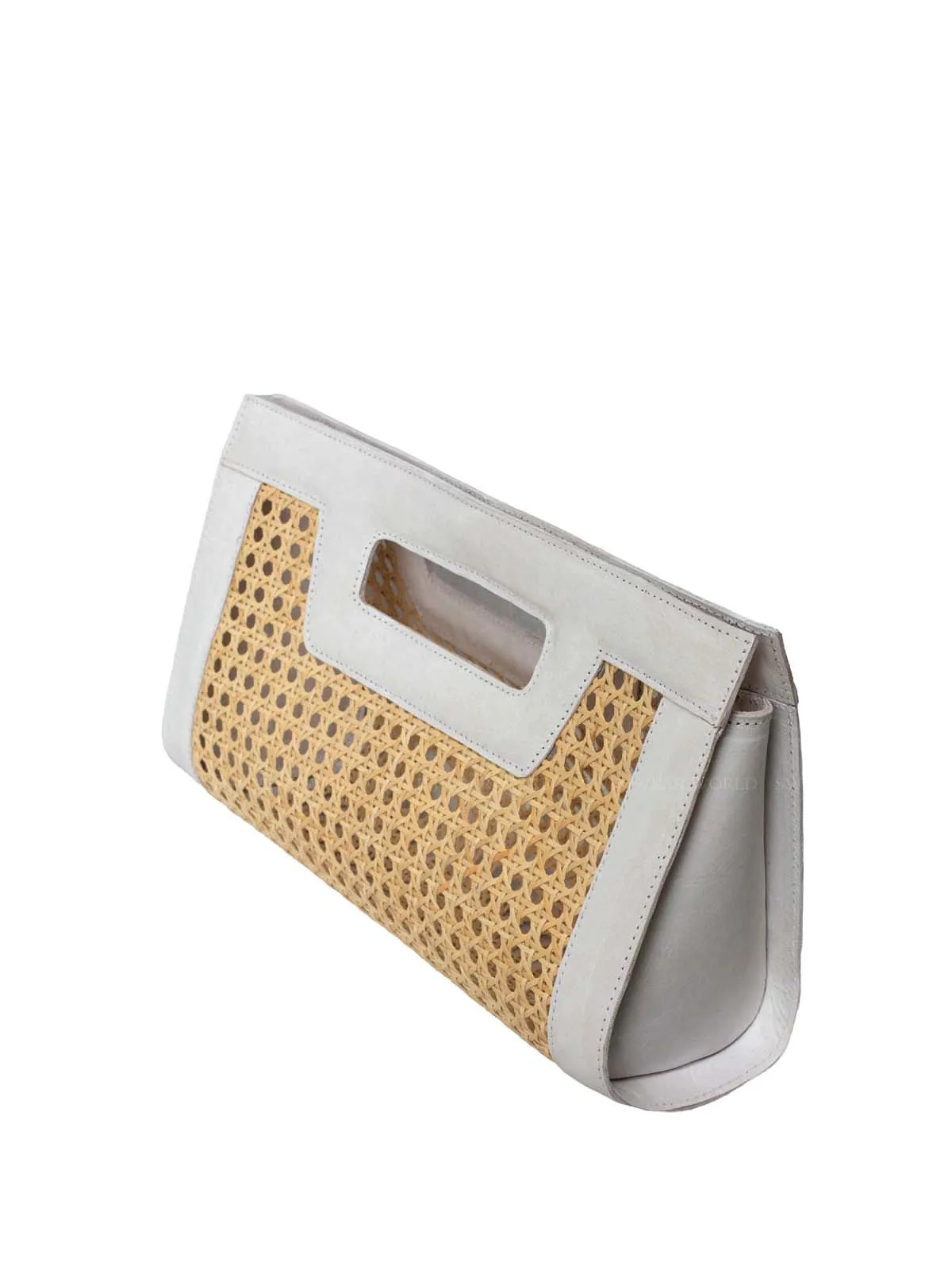 Venice Long Cane Leather Clutch ::RET