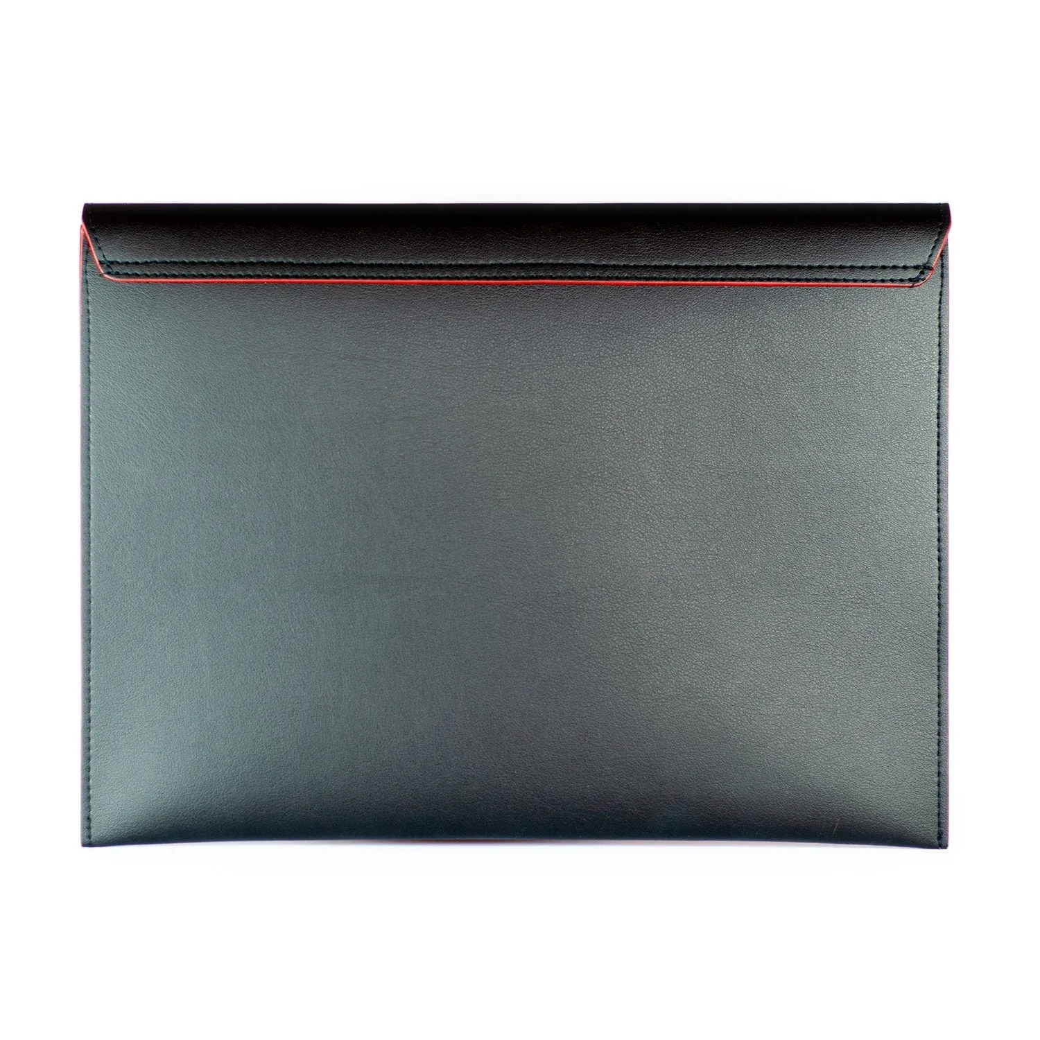 Versatile Vegan Leather Laptop Case | Black & Red