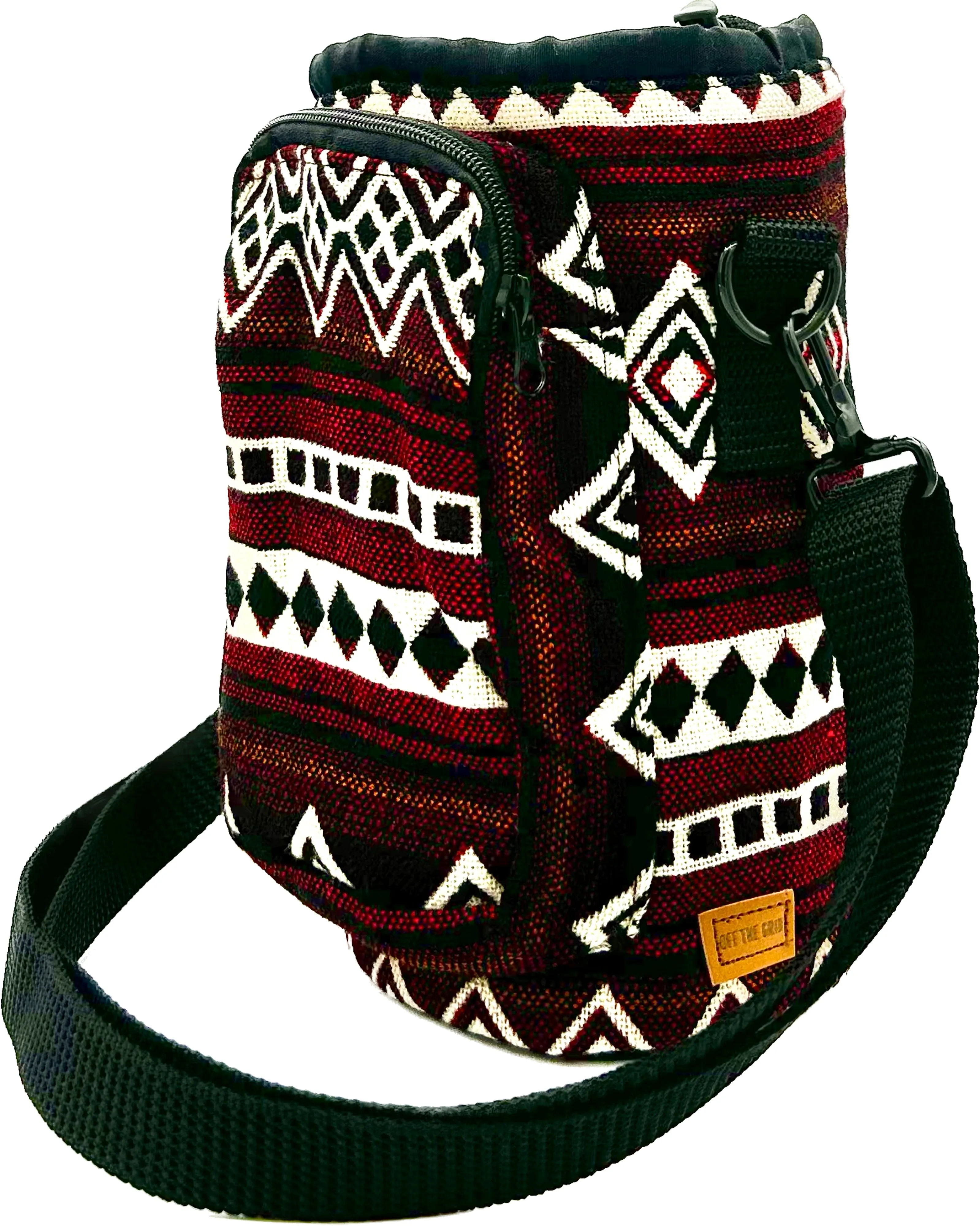 Water Bottle Sleeve Holder with Strap & Pocket | Vinicunca Maroon